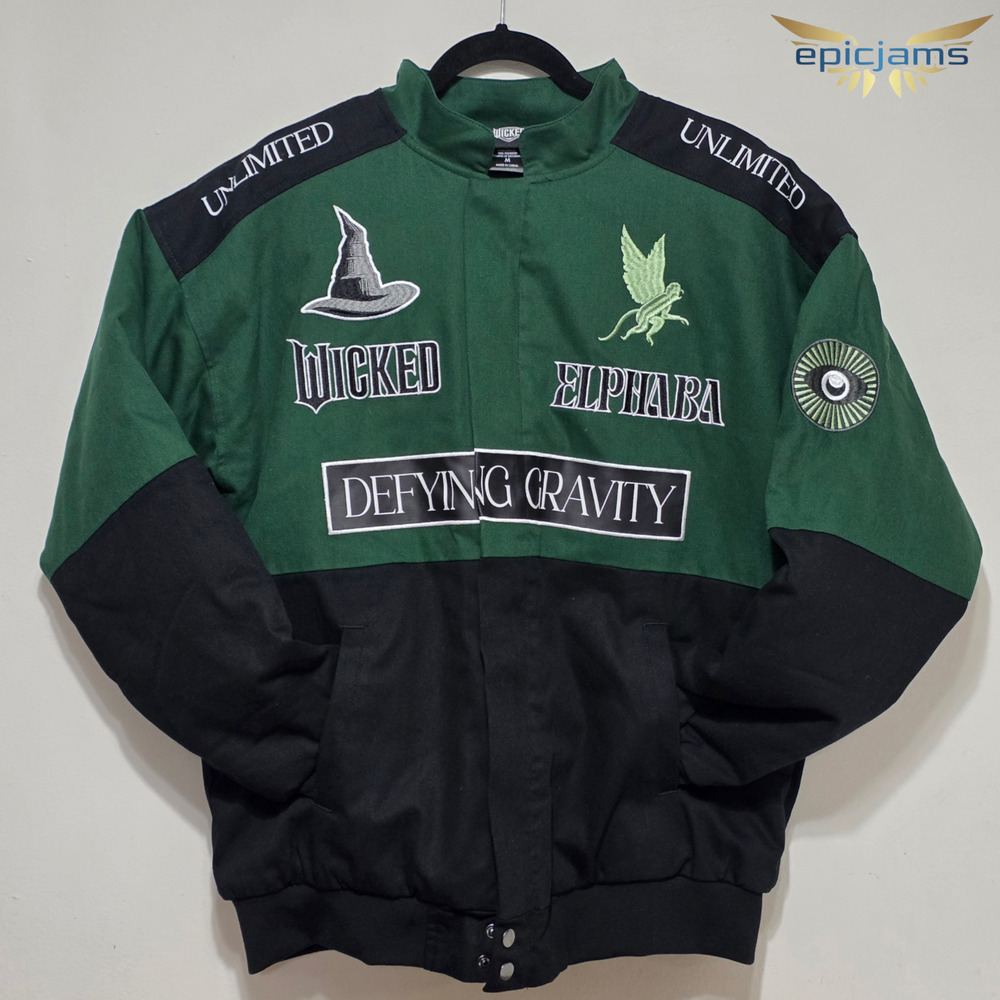 Wicked Elphaba Defying Gravity Racing Jacket Unisex Size Large New